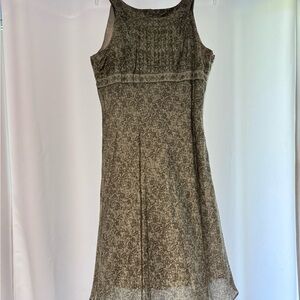 ANTONIO MELANI Olive Green Printed Sleeveless Midi Dress